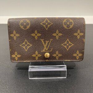 Louis Vuitton Monogram Porte-Monnaie Tresor Wallet (JB1380)